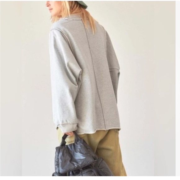 Free People Movement Finish Line Pullover Crewneck In Heather Grey | Medium - Picture 3 of 11